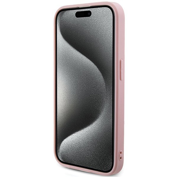 Guess GUHCP14LPSAIRSP iPhone 14 Pro 6.1&quot; różowy/pink hardcase Saffiano Iridescent Script