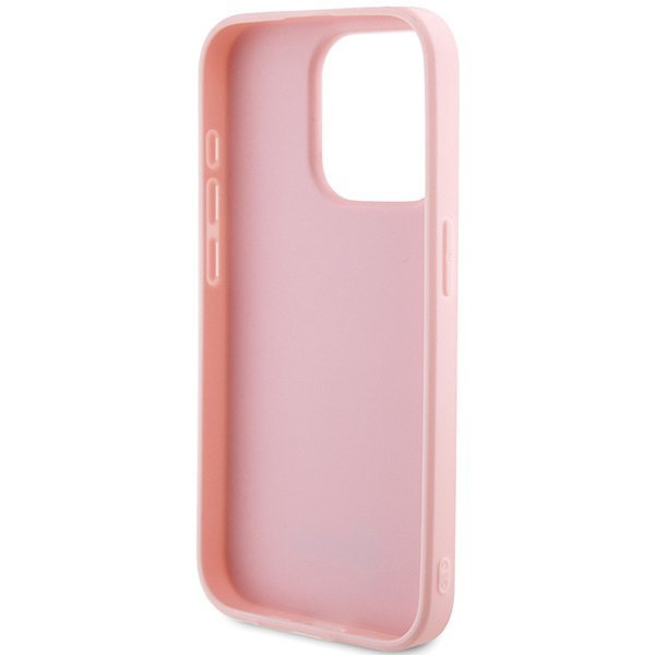 Guess GUHCP15LPSAIRSP iPhone 15 Pro 6.1&quot; różowy/pink hardcase Saffiano Iridescent Script