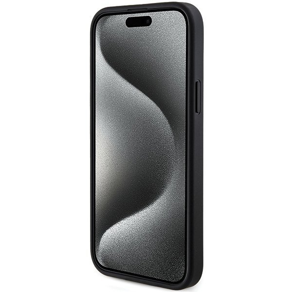 Guess GUHMP15SG4GFRK iPhone 15 / 14 / 13 6.1&quot; czarny/black hardcase 4G Collection Leather Metal Logo MagSafe