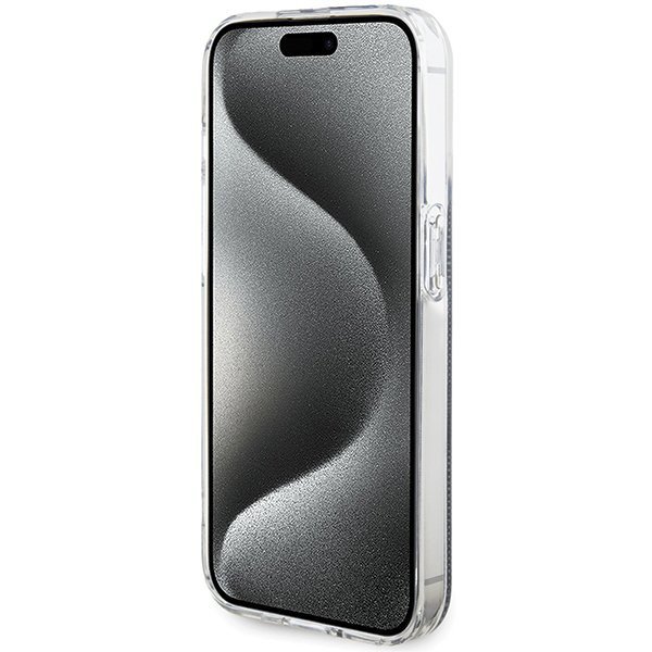 Guess GUHCP15LH4PSEGK iPhone 15 Pro 6.1&quot; czarny/black hardcase IML 4G Gold Stripe
