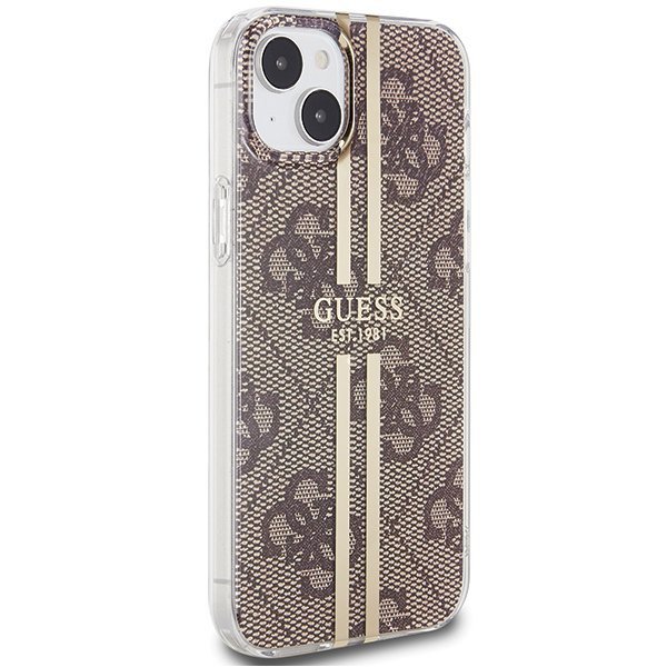 Guess GUHCP15MH4PSEGW iPhone 15 Plus / 14 Plus 6.7&quot; brązowy/brown hardcase IML 4G Gold Stripe