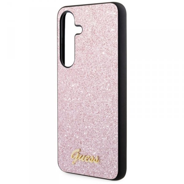 Guess GUHCS24SHGGSHP S24 S921różowy/pink hardcase Glitter Script