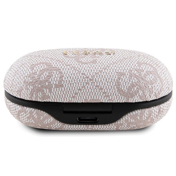 Guess słuchawki Bluetooth GUTWSP4EGPTWS + stacja dokująca ENC różowy/pink 4G Metal