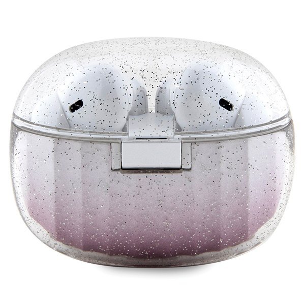 Guess słuchawki Bluetooth GUTWSHDGKEEPTWS + stacja dokująca różow/pink Glitter Gradient