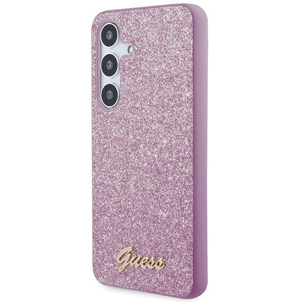 Guess GUHCS24MHGGSHU S24+ S926 fioletowy/purple hardcase Glitter Script