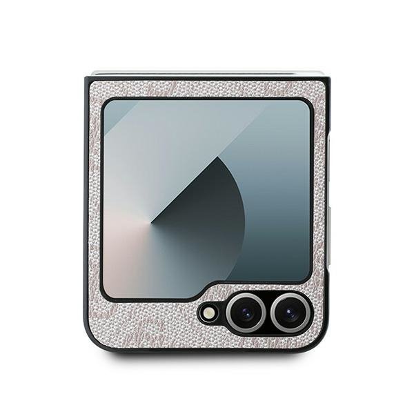 Guess GUHCZF64GMGPI Z Flip6 F741różowy/pink Leather 4G Metal Logo