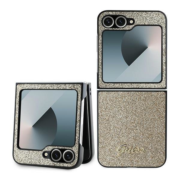 Guess GUHCZF6HGGSHD Z Flip6 F741złoty/gold 4G Glitter Script