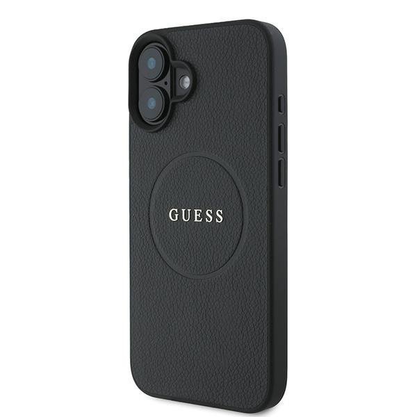 Guess GUHMP16MPGHSMMK iPhone 16 Plus 6.7&quot; czarny/black hardcase Grained Ring MagSafe