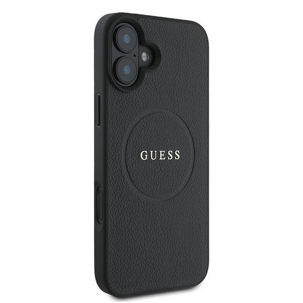 Guess GUHMP16MPGHSMMK iPhone 16 Plus 6.7&quot; czarny/black hardcase Grained Ring MagSafe