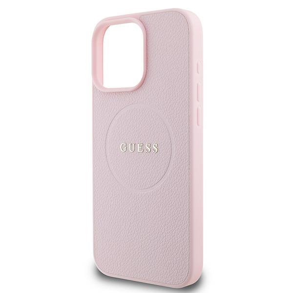 Guess GUHMP15XPGHSMMP iPhone 15 Pro Max 6.7&quot; różowy/pink hardcase Grained Ring MagSafe