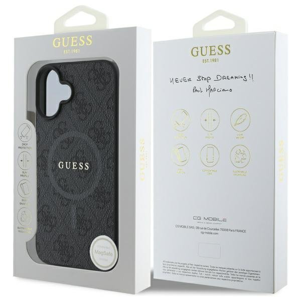 Guess GUHMP16SG4GFRK iPhone 166.1&quot; czarny/black hardcase 4G Ring Classic Logo MagSafe