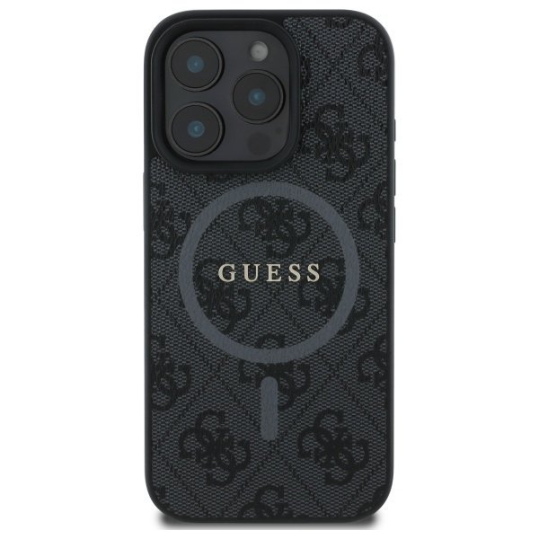 Guess GUHMP16XG4GFRK iPhone 16 Pro Max 6.9&quot; czarny/black hardcase 4G Ring Classic Logo MagSafe