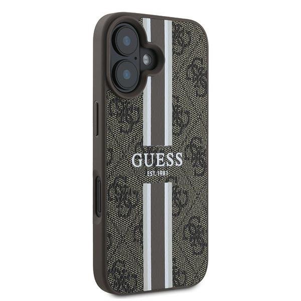 Guess GUHMP16MP4RPSW iPhone 16 Plus6.7&quot; brązowy/brown hardcase 4G Printed Stripes MagSafe