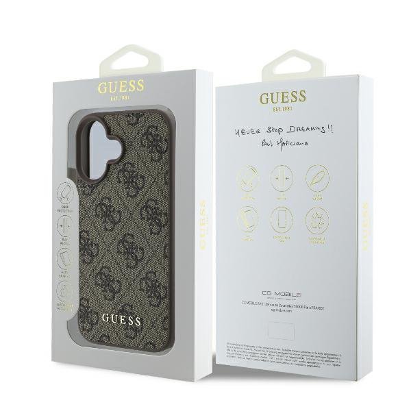 Guess GUHCP16MG4GFBR iPhone 16 Plus 6.7&quot; brązowy/brown hardcase 4G Classic
