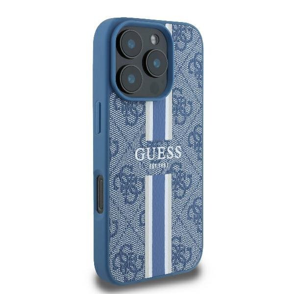 Guess GUHMP16LP4RPSB iPhone 16 Pro6.3&quot; niebieski/blue hardcase 4G Printed Stripes MagSafe