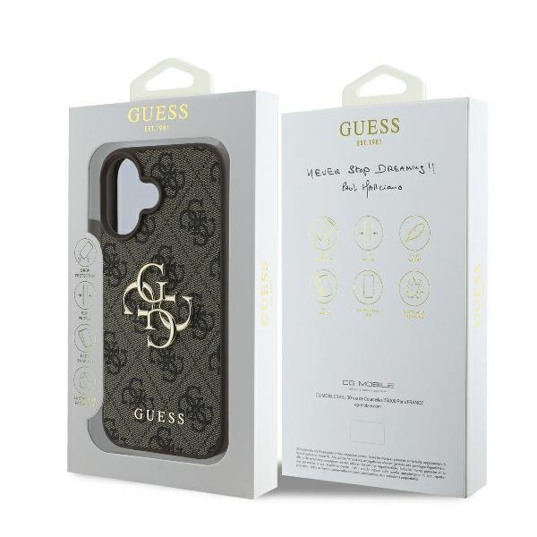 Guess GUHCP16M4GMGBR iPhone 16 Plus 6.7&quot; brązowy/brown hardcase 4G Big Logo