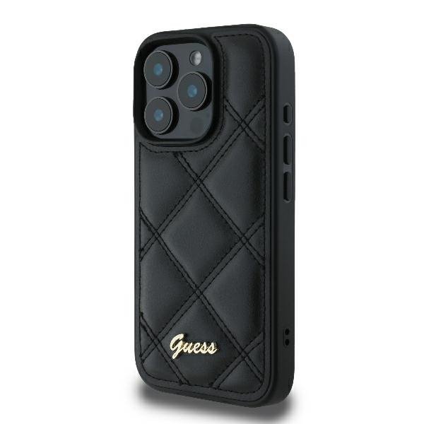 Guess GUHCP16XPSQSQSK iPhone 16 Pro Max6.9&quot; czarny/black hardcase Quilted Metal Logo