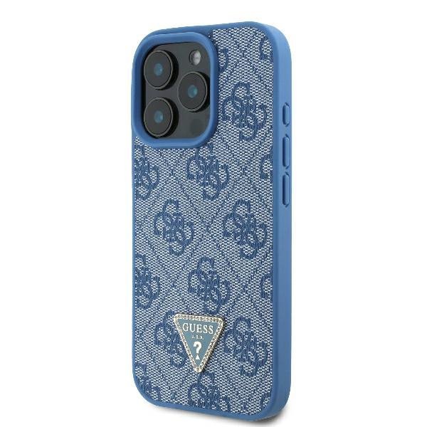 Guess GUHCP16XP4TDSCPB iPhone 16 Pro Max6.9&quot; niebieski/blue hardcase Leather Metal Logo Strass Crossbody
