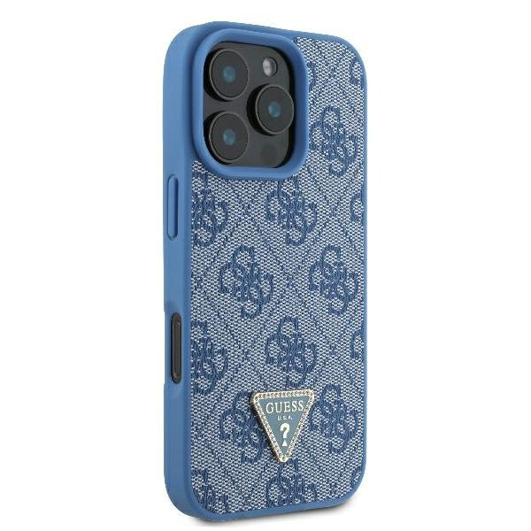 Guess GUHCP16XP4TDSCPB iPhone 16 Pro Max6.9&quot; niebieski/blue hardcase Leather Metal Logo Strass Crossbody