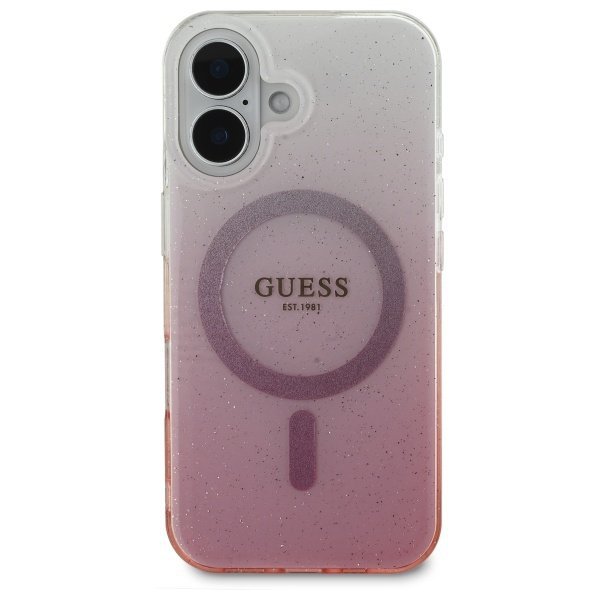 Guess GUHMP16SHGRCELP iPhone 166.1&quot; różowy/pink hardcase IML Glitter Gradient MagSafe