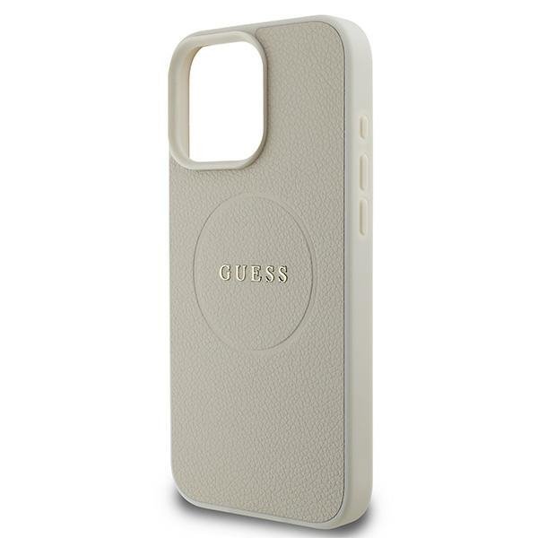 Guess GUHMP16LPGHSMME iPhone 16 Pro6.3&quot; beżowy/beige hardcase Grained Ring MagSafe