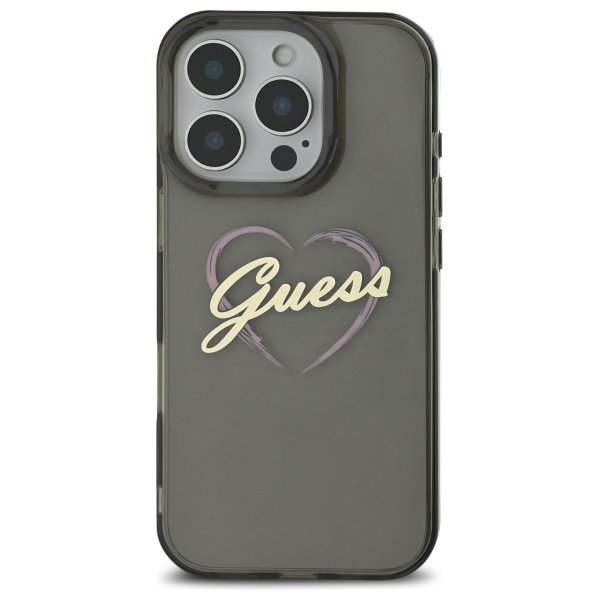 Guess GUHCP16XHCHGSPK iPhone 16 Pro Max 6.9&quot; czarny/black hardcase IML Heart
