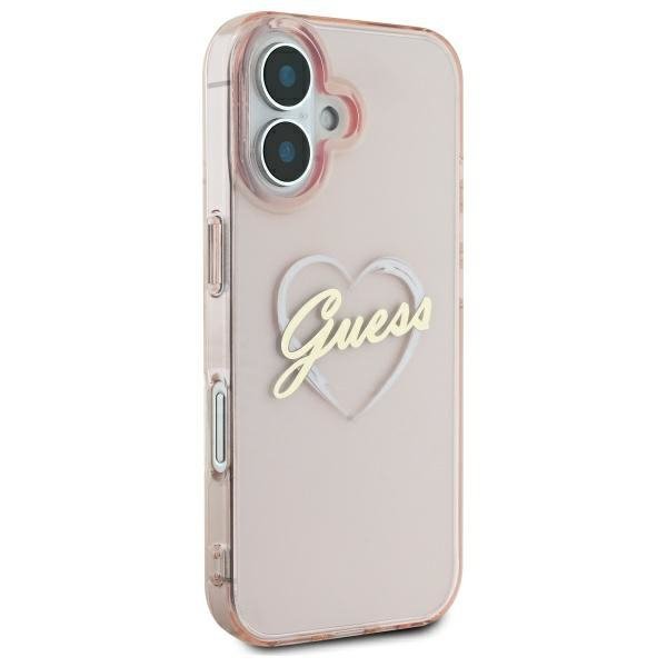 Guess GUHCP16SHCHGSPP iPhone 16 6.1&quot; różowy/pink hardcase IML Heart