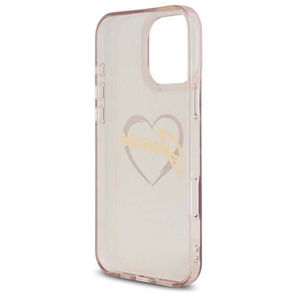 Guess GUHCP16LHCHGSPP iPhone 16 Pro 6.3&quot; różowy/pink hardcase IML Heart