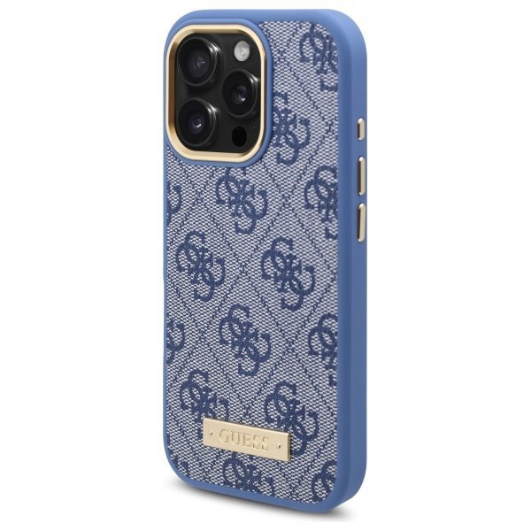 Guess GUHMP16XU4GPRB iPhone 16 Pro Max6.9&quot; niebieski/blue hardcase 4G Logo Plate MagSafe