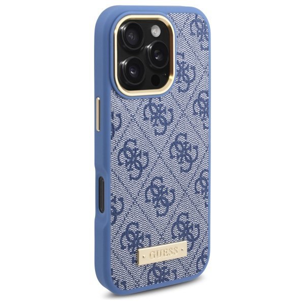 Guess GUHMP16XU4GPRB iPhone 16 Pro Max6.9&quot; niebieski/blue hardcase 4G Logo Plate MagSafe