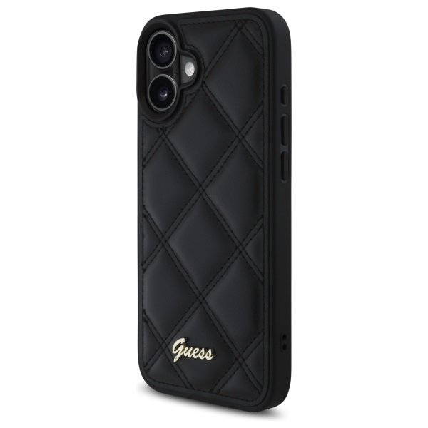 Guess GUHCP16SPSQSQSK iPhone 166.1&quot; czarny/black hardcase Quiled Metal Logo
