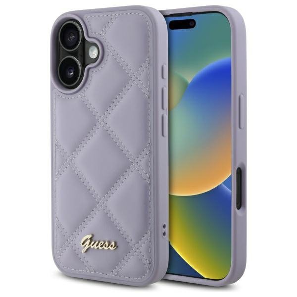 Guess GUHCP16SPSQSQSU iPhone 166.1&quot; jasnofioletowy/light purple hardcase Quiled Metal Logo