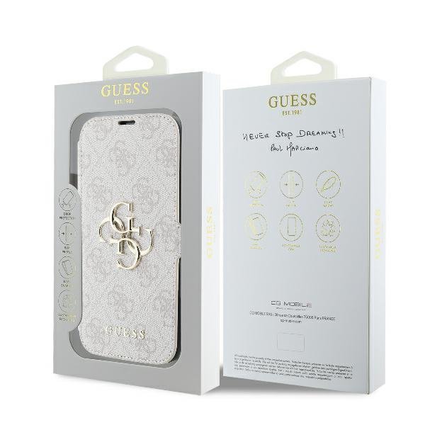 Guess GUBKP16M4GMGPII iPhone 16 Plus6.7&quot; różowy/pink book 4G Metal Logo