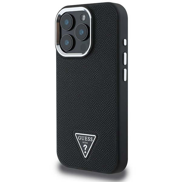 Guess GUHMP16LPGTSPSK iPhone 16 Pro6.3&quot; czarny/black hardcase Grained Triangle MagSafe