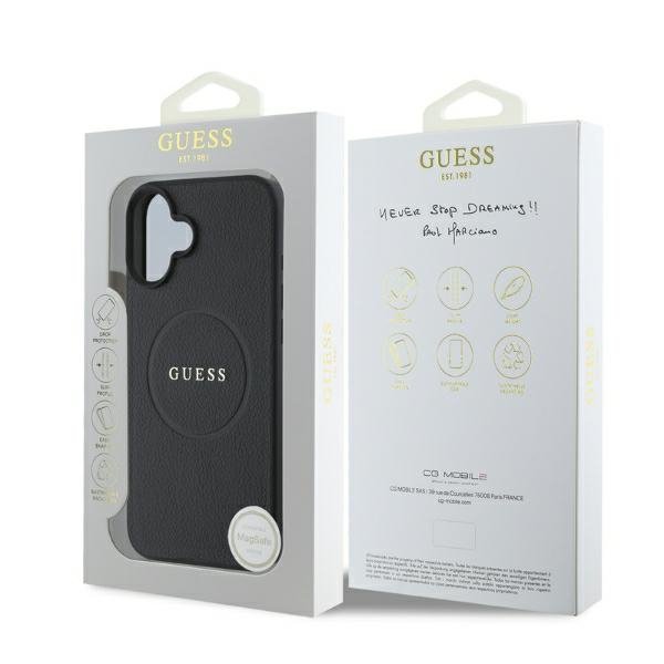 Guess GUHMP16SPGHSMMK iPhone 166.1&quot; czarny/black hardcase Grained Gold Ring MagSafe