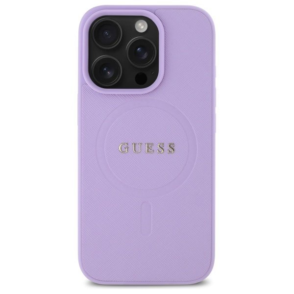 Guess GUHMP16LPSAHMCU iPhone 16 Pro 6.3&quot; fioletowy/purple hardcase Saffiano MagSafe