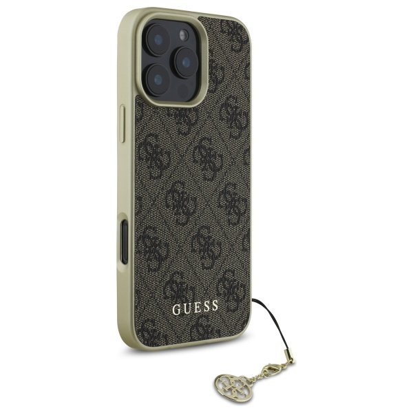 Guess GUHCP16XGF4GBR iPhone 16 Pro Max   6.9&quot; brązowy/brown hardcase 4G Charms Collection