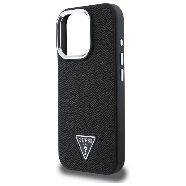 Guess GUHMP16XPGTSPSK iPhone 16 Pro Max  6.9&quot; czarny/black hardcase Grained Triangle MagSafe