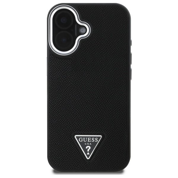 Guess GUHMP16MPGTSPSK iPhone 16 Plus     6.7&quot; czarny/black hardcase Grained Triangle MagSafe