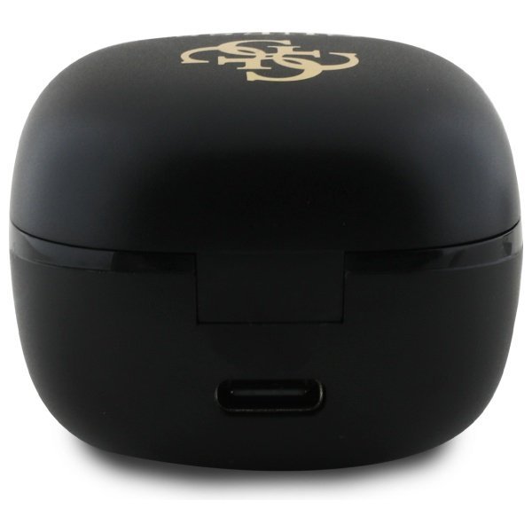 Guess słuchawki Bluetooth GUTWSJ144ESK   TWS + stacja dokująca czarny/black Iridescent 4G Printed Logo