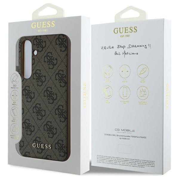 Guess GUHCS24FEGF4GBR S24 FE S721        brazowy/brown hardcase 4G Charms Collection