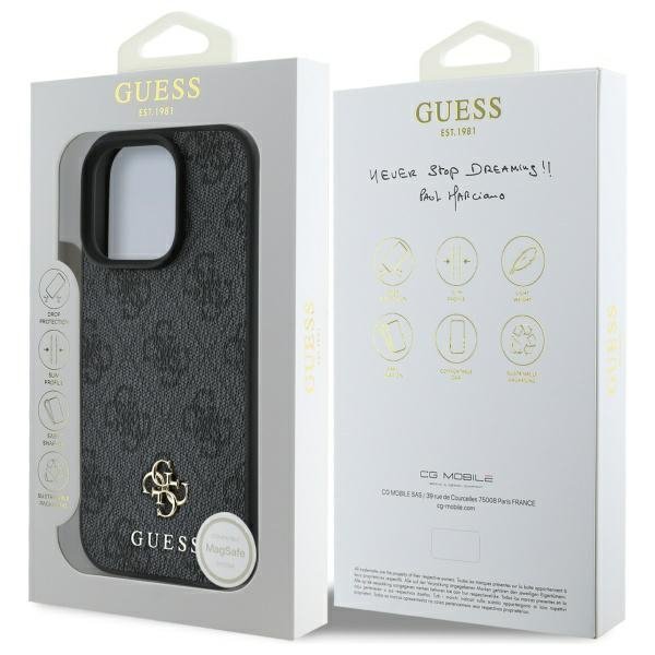 Guess GUHMP16LP4SM4MK iPhone 16 Pro 6.3&quot; czarny/black hardcase 4G Small Classic MagSafe