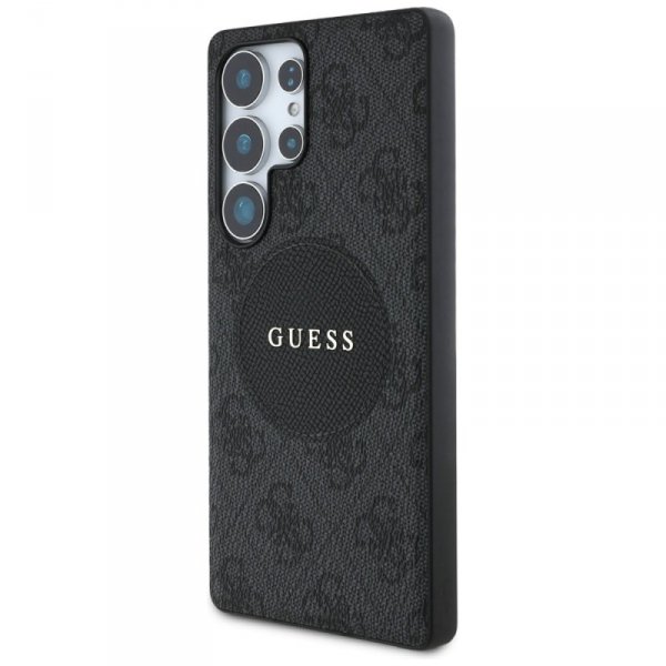 Etui Guess 4G Round Patch Classic Logo   MagSafe do Samsung Galaxy S25 Ultra czarny