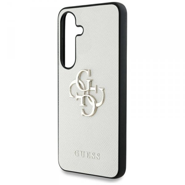 Etui Guess Grained Big 4G Logo Small     Classic Logo do Samsung Galaxy S25 beżowy
