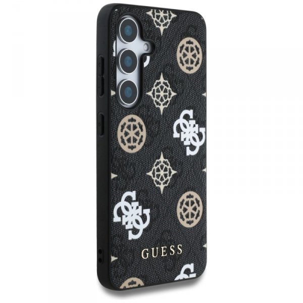 Etui Guess 4G Printed Colored Peony      Pattern MagSafe do Samsung Galaxy S25 czarny