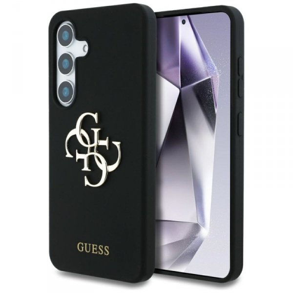 Etui Guess Silicone Big 4G Logo Bottom   Script Samsung Galaxy S25 czarny