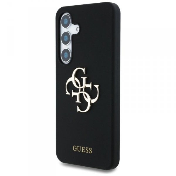 Etui Guess Silicone Big 4G Logo Bottom   Script Samsung Galaxy S25 czarny