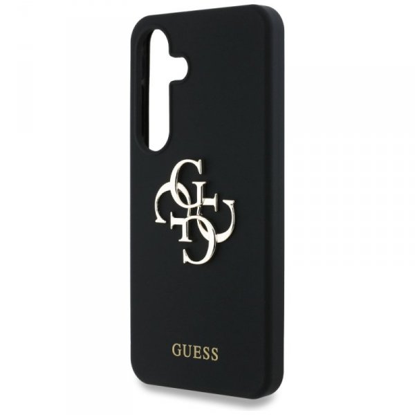 Etui Guess Silicone Big 4G Logo Bottom   Script Samsung Galaxy S25 czarny