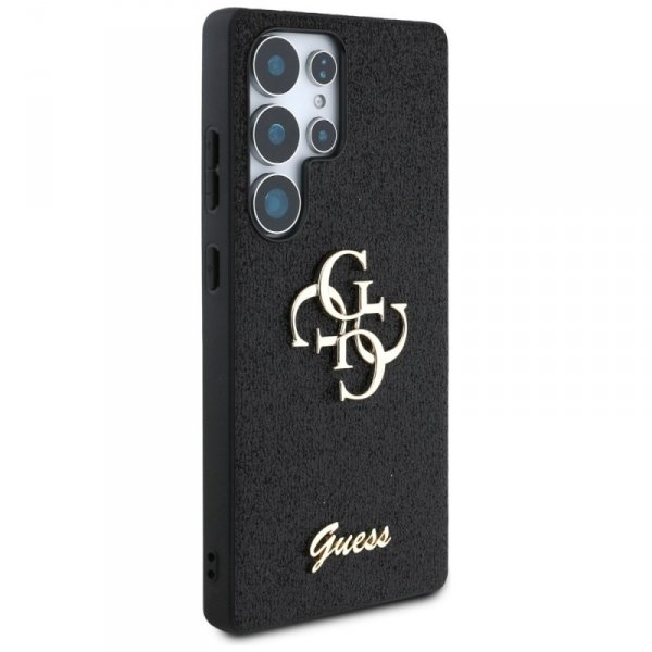 Etui Guess Fixed Glitter Big 4G Metal    Logo do Samsung Galaxy S25 Ultra czarny