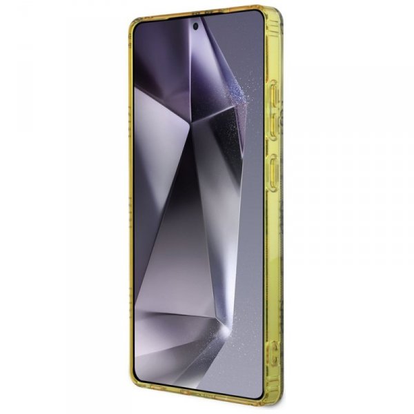 Etui Guess 4G Background Gold            Electroplated Peony Pattern MagSafe do Samsung Galaxy S25 Ultra brązowy